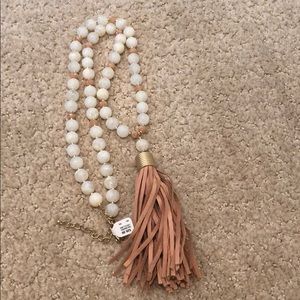 Francesca's Collections Jewelry - Long beaded necklace with suede pendant Francesca's Collections Jewelry - Long beaded necklace with suede pendant